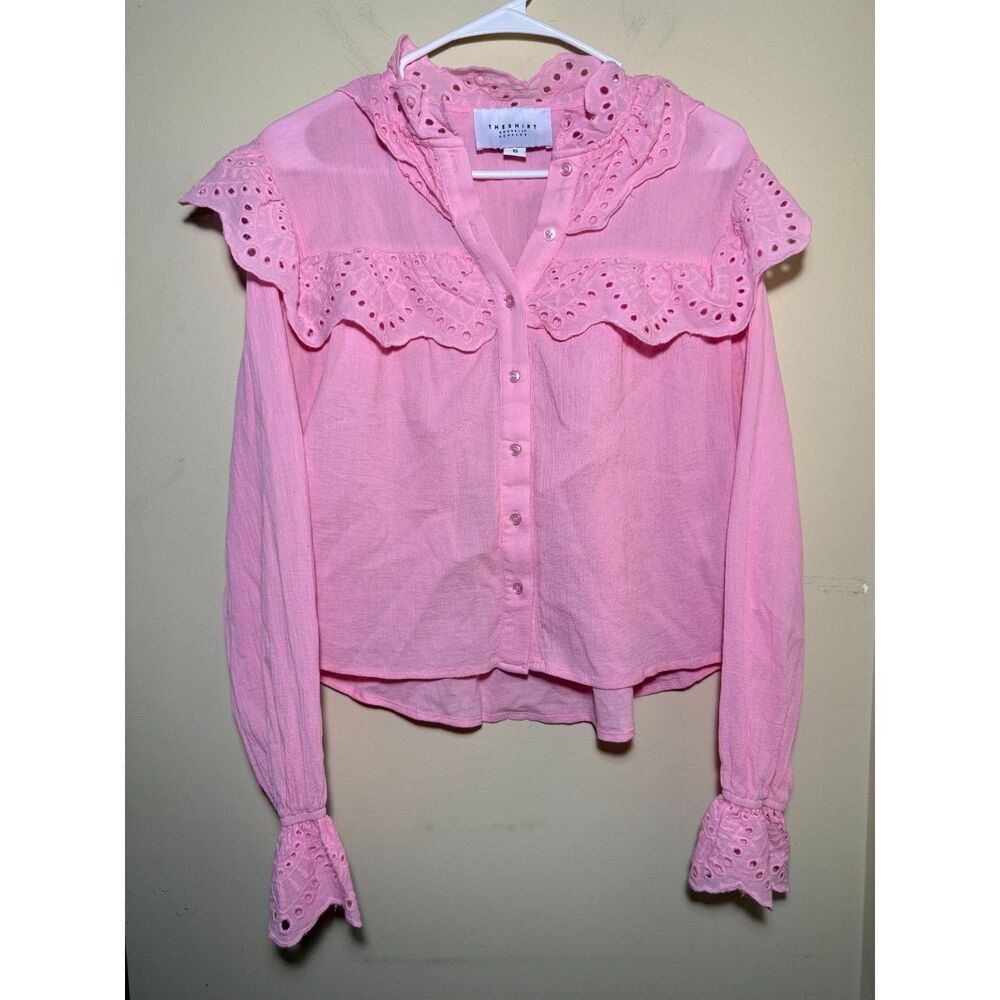 'The Shirt' By Rochelle Behrens | Size XS | Coastal Cowgirl Ruffles 100% Cotton